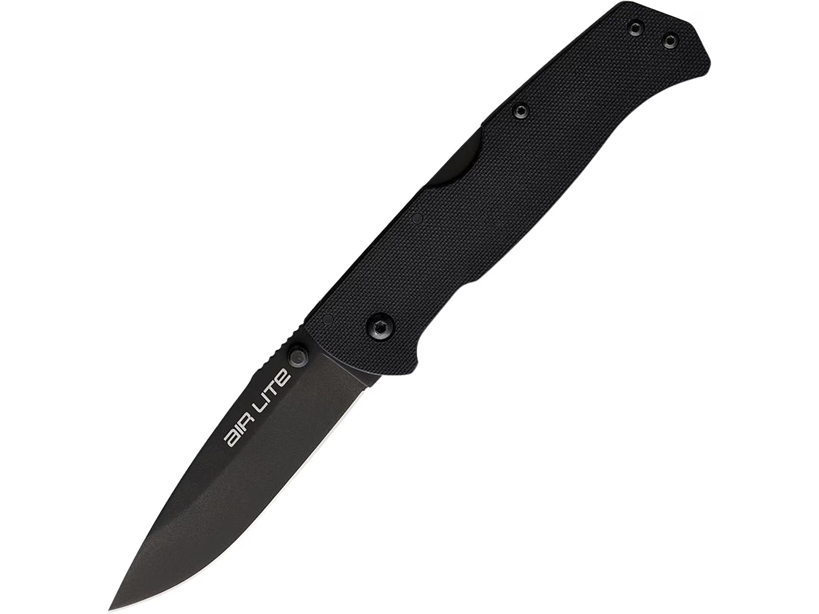 Cold Steel Air Lite Pocket Knife 3.4″ Drop Point AUS-10 Black Blade G-10 Handle