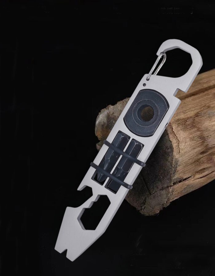 EDC Stainless Steel Keychain Pocket Pry Bar Crowbar Opener Outdoor Multi Tools