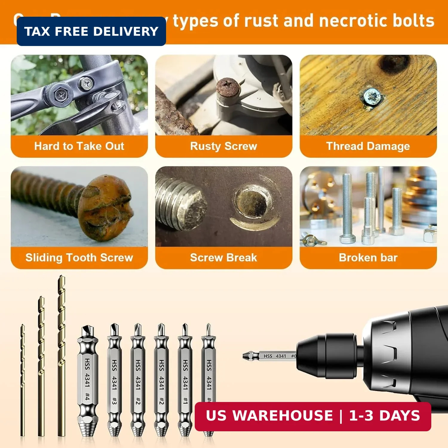 Damaged Screw Extractor Set,Fathers Day Gifts for Dad from Daughter Son,Gifts fo