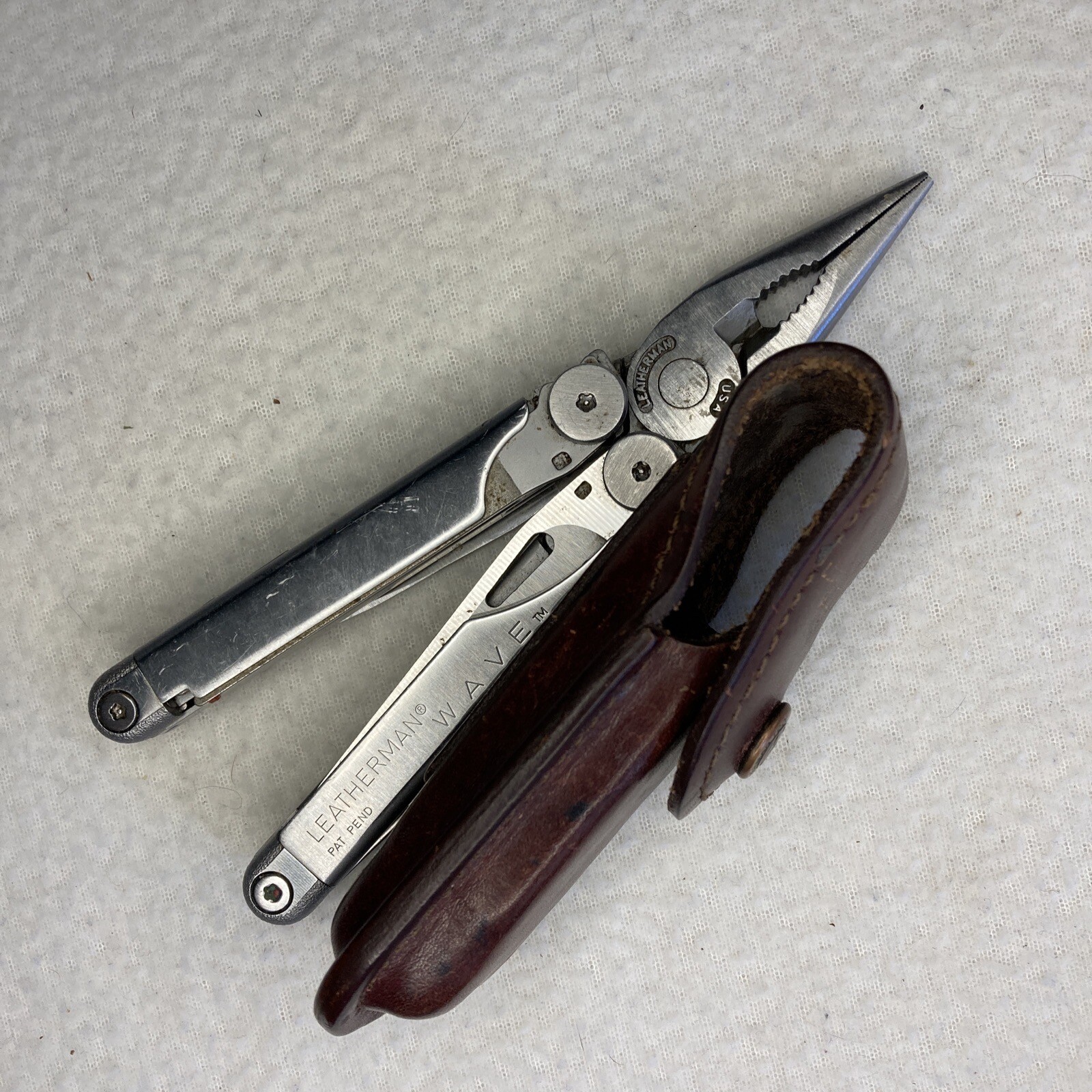 Leatherman Wave Pocket Survival Multi Tool Set Toolkit Leather Sheath Original