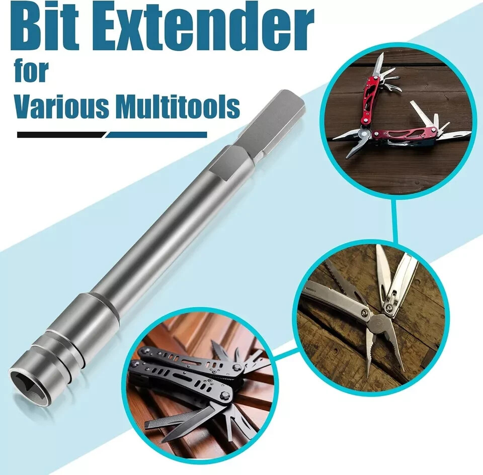 Multitool Bit Driver Extender, Multi Tool 1/4 Bit, Bit Kit Extender Compatible w