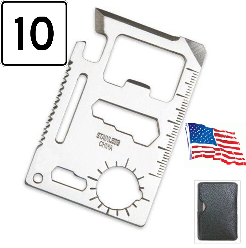 EDC 11 in 1 Multi Tool Hunting Survival Camping Military Card Knife Bug out bag
