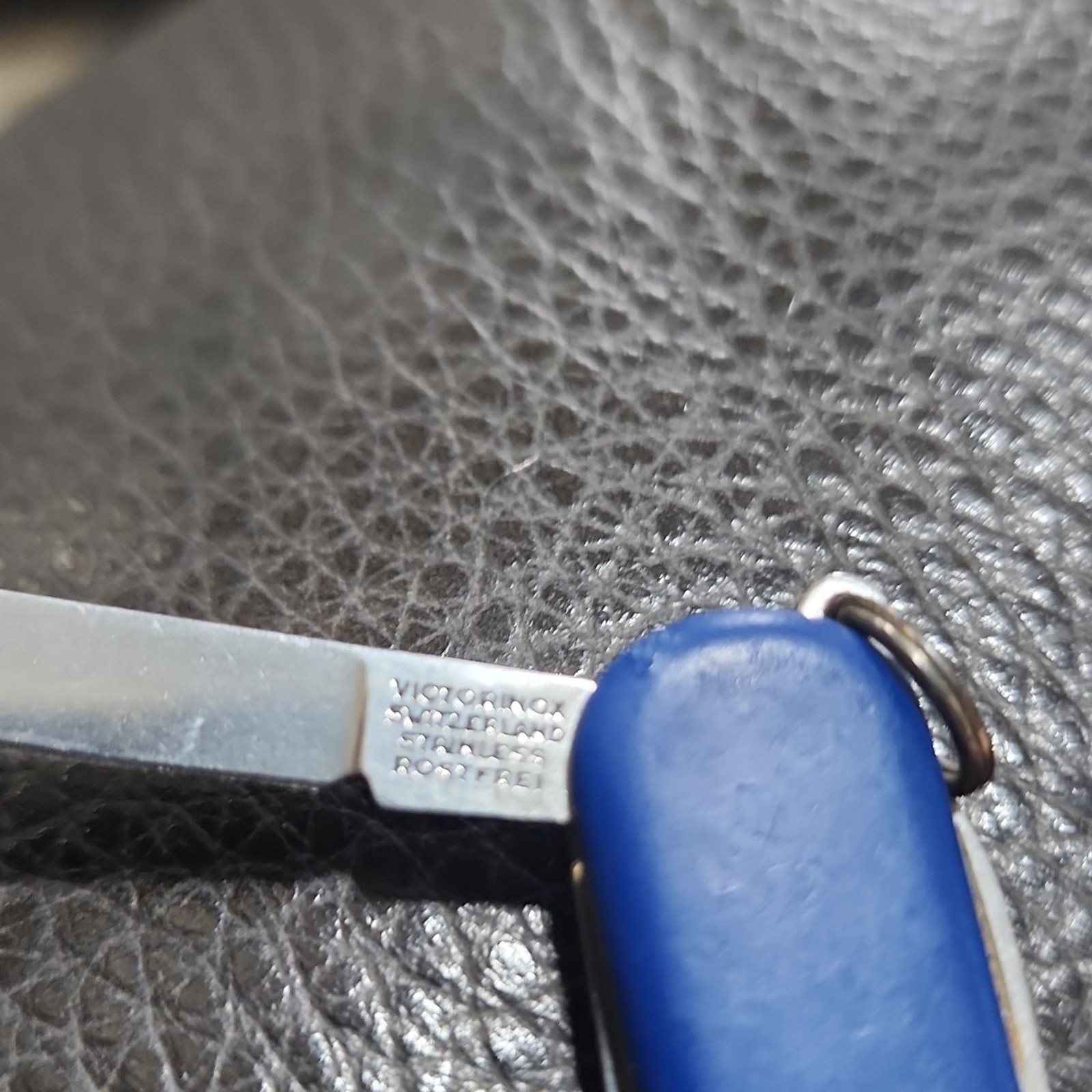 Victorinox Swiss Army Multi-Tool Blue Plastic Handle Knife/Scissors/Nail File