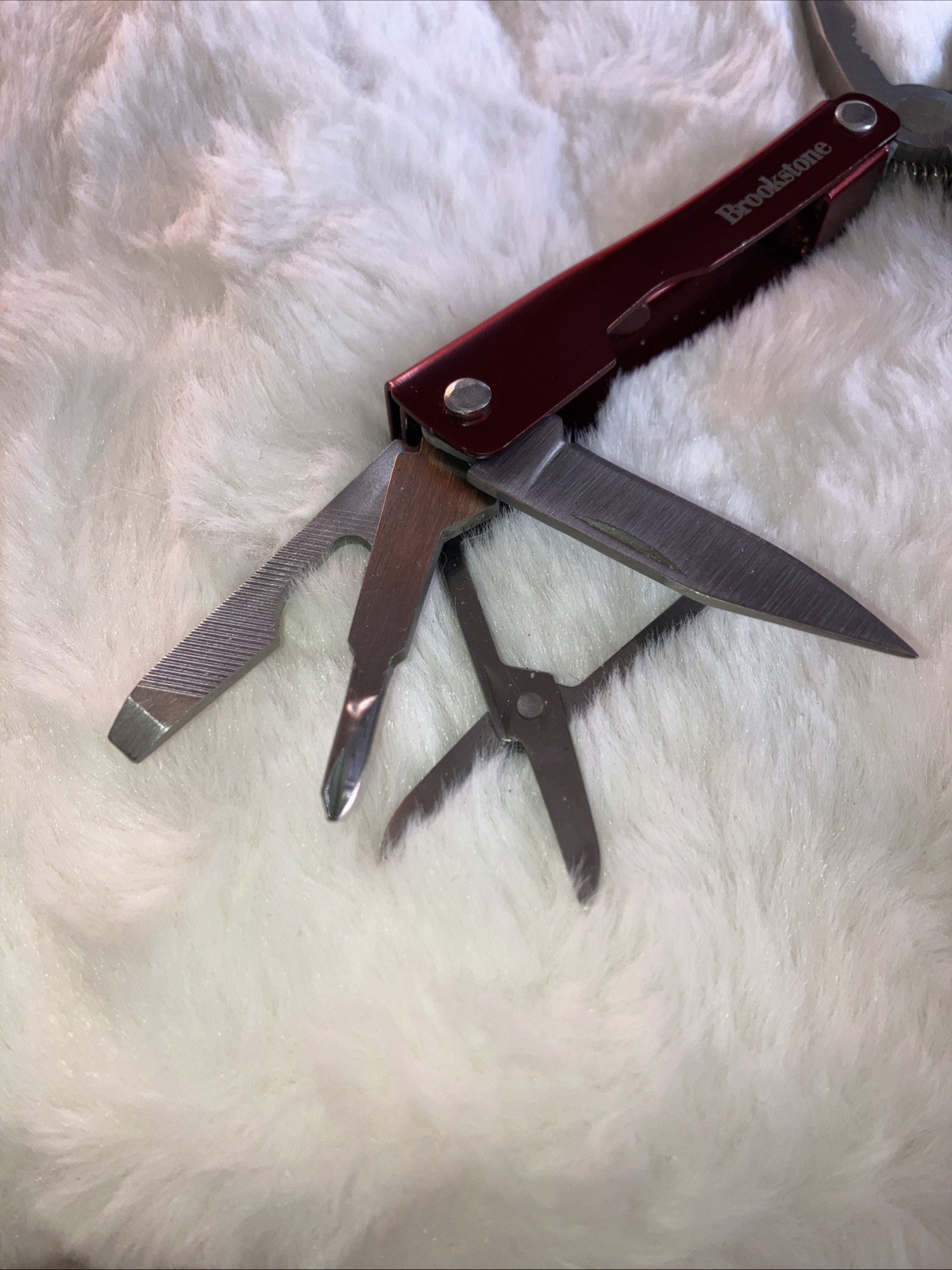 Brookstone Pocket Knife Multi 5 Function Tool Compact Mini Pliers