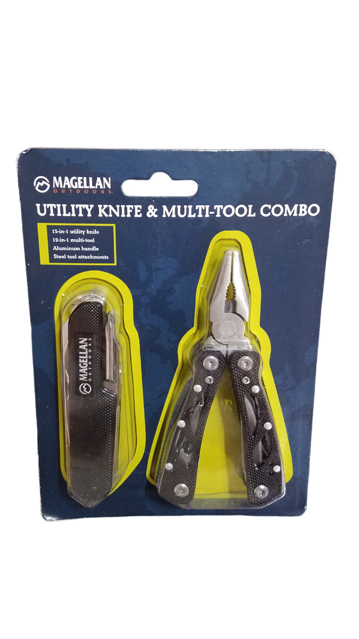 Magellan Outdoors 15-in-1 Utility Knife and 12-in-1 Multi-Tool Combo New