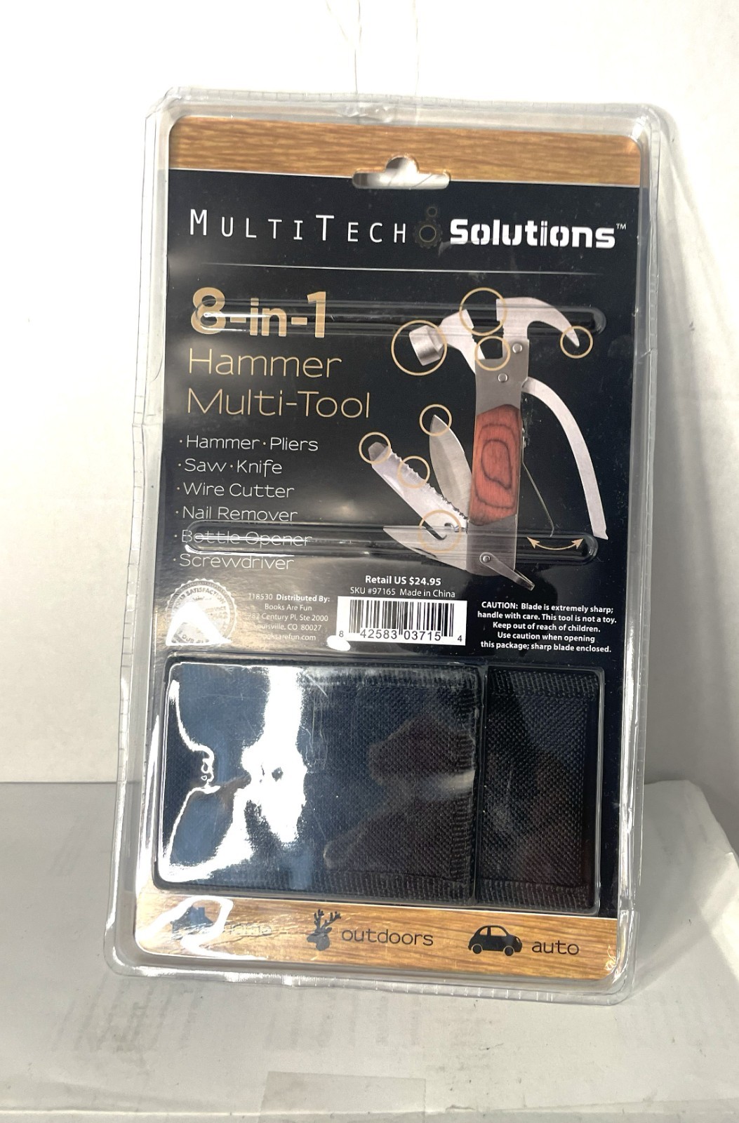 Multitech 8 in 1 Folding Multi-Purpose Pliers, Hammer, Bottle Opener, and MORE