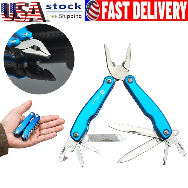 Stainless Steel Portable Camping Pocket Size Multitool With Pliers Saw Men Gift
