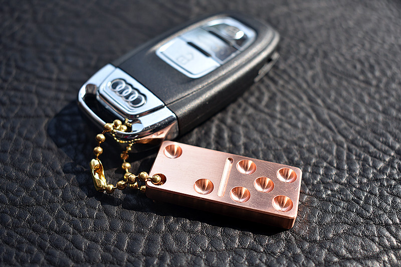 Brass Copper Keychain Pendant EDC Portable Creative Key Chain Ring Adult Toy