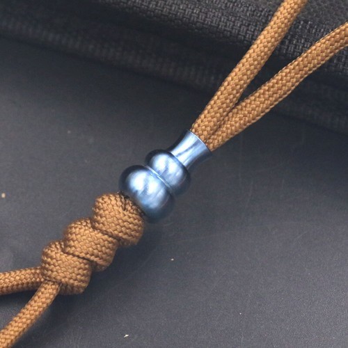 EDC Ornaments TC4 Titanium Outdoor Key Parachute Cord DIY Tool Lanyard Bead Toy