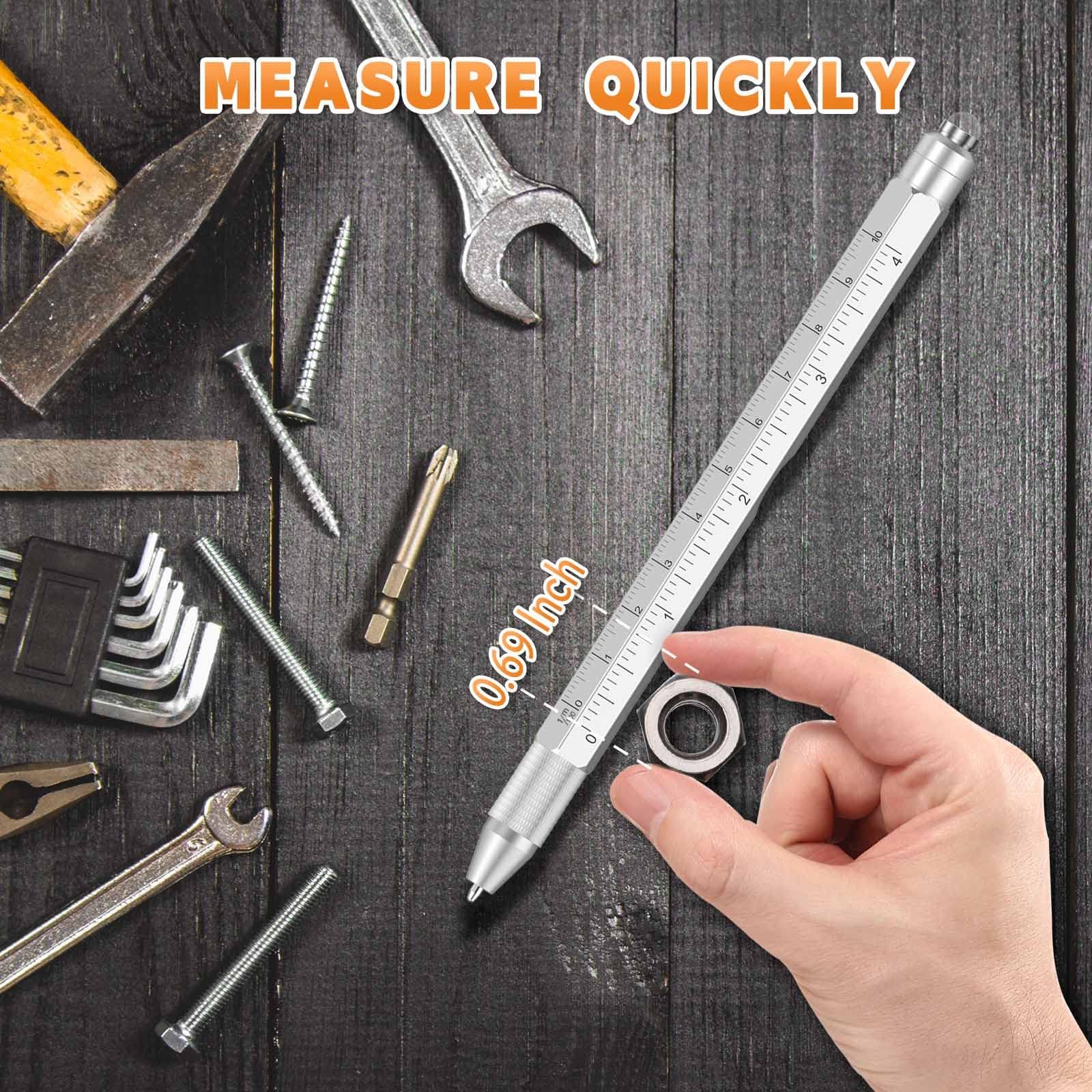 Valentines Day Gifts For Men 9 In 1 Multitool Pen Gift For Dad Silver