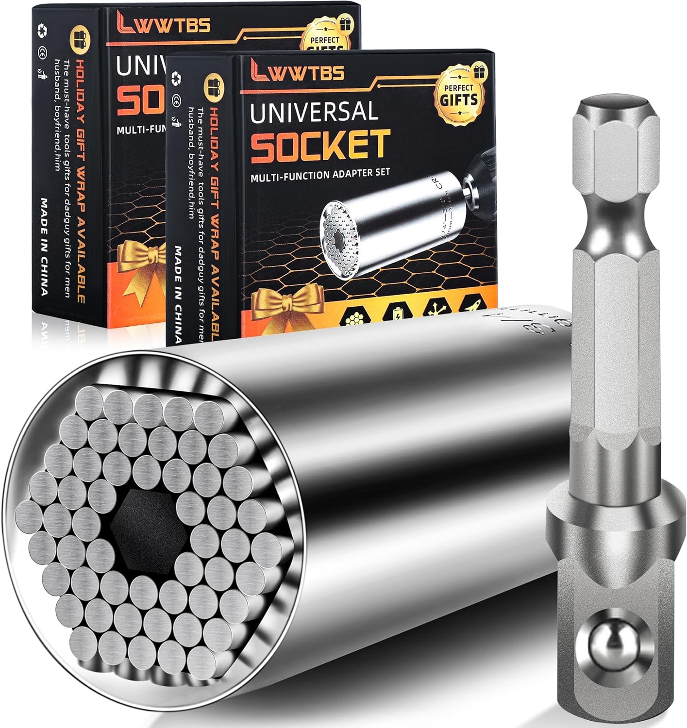 Universal Socket Wrench Adapter Set Multi Function Grip Tool Kit Gift for Men
