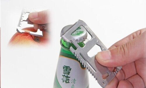 11 in1 Multi Tool Hunting Survival Camping Metal Credit Card Knife Travel A13