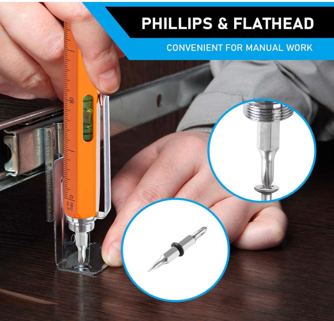 Set de 2 bolígrafos multiherramienta 11 en 1 con luz LED, regalo ideal para homb