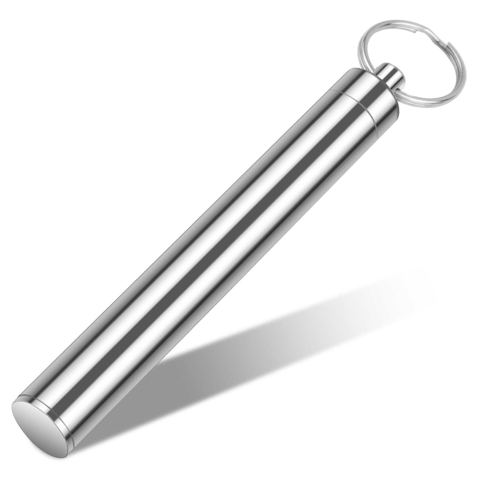Portable Metal Toothpick Holder with 10PCS Reusable Titanium Toothpick, Pocke…