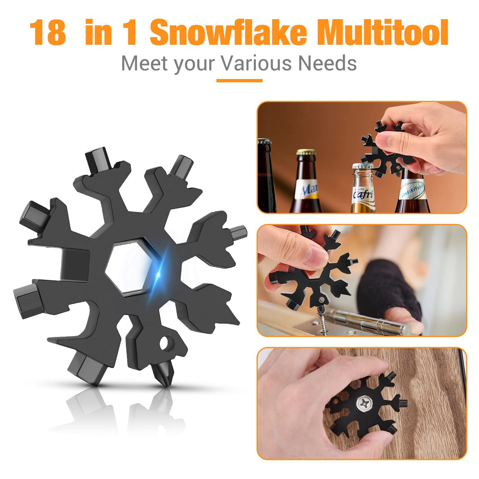 Gifts For Men Valentines Day Gifts For Him 18 In 1 Snowflake Multitool Mens Gift