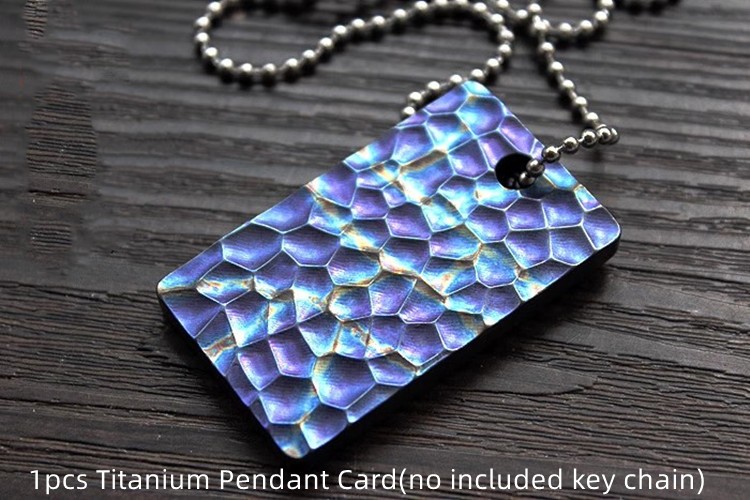 Pure Titanium EDC Necklace Man Necklace Pendant Dog Tag Key chain Decorate Tool