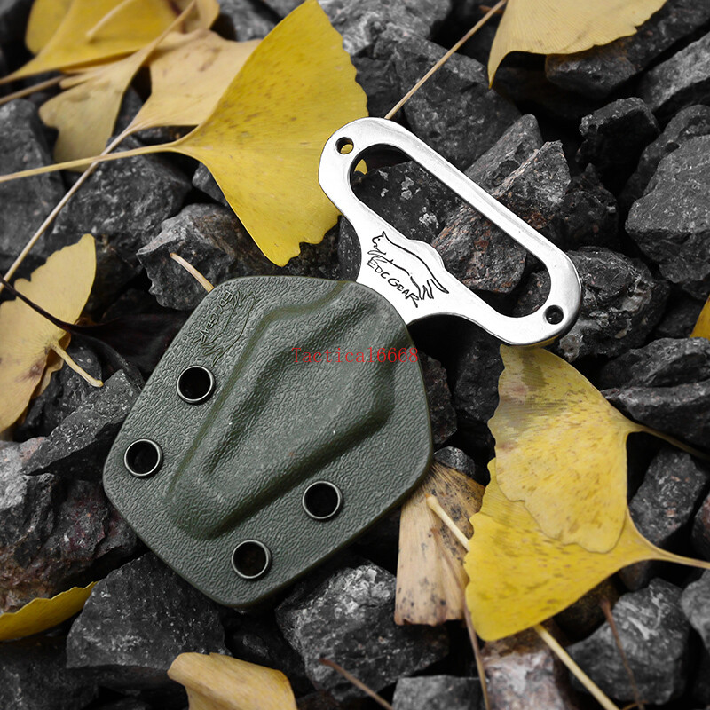 EDC Stainless Steel Wrench Bottle Opener Key Chain Ring Crowbar Pry Bar