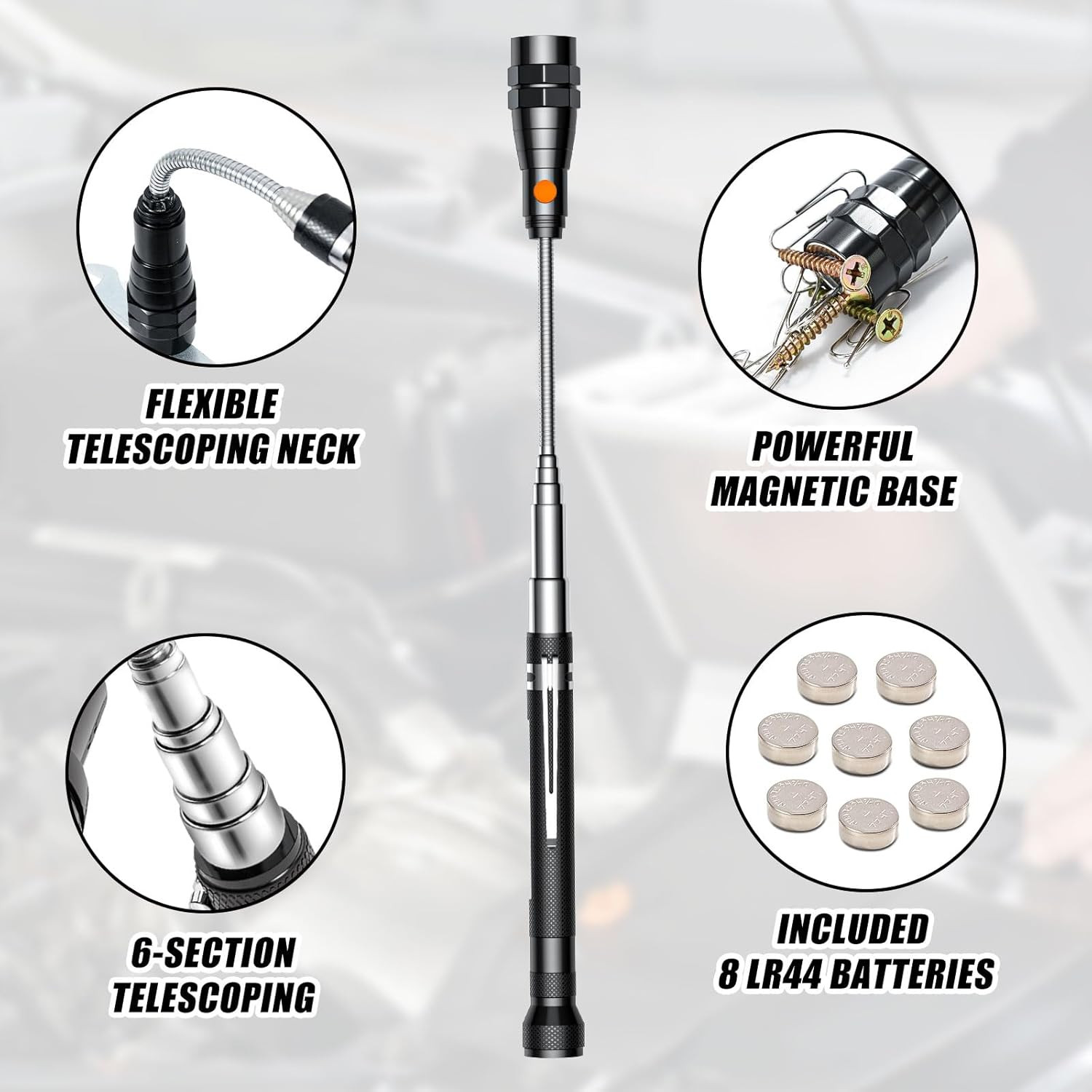 Fathers Day Dad Gifts, Magnetic Pickup Tool, Telescoping Magnet Pickup Tool with