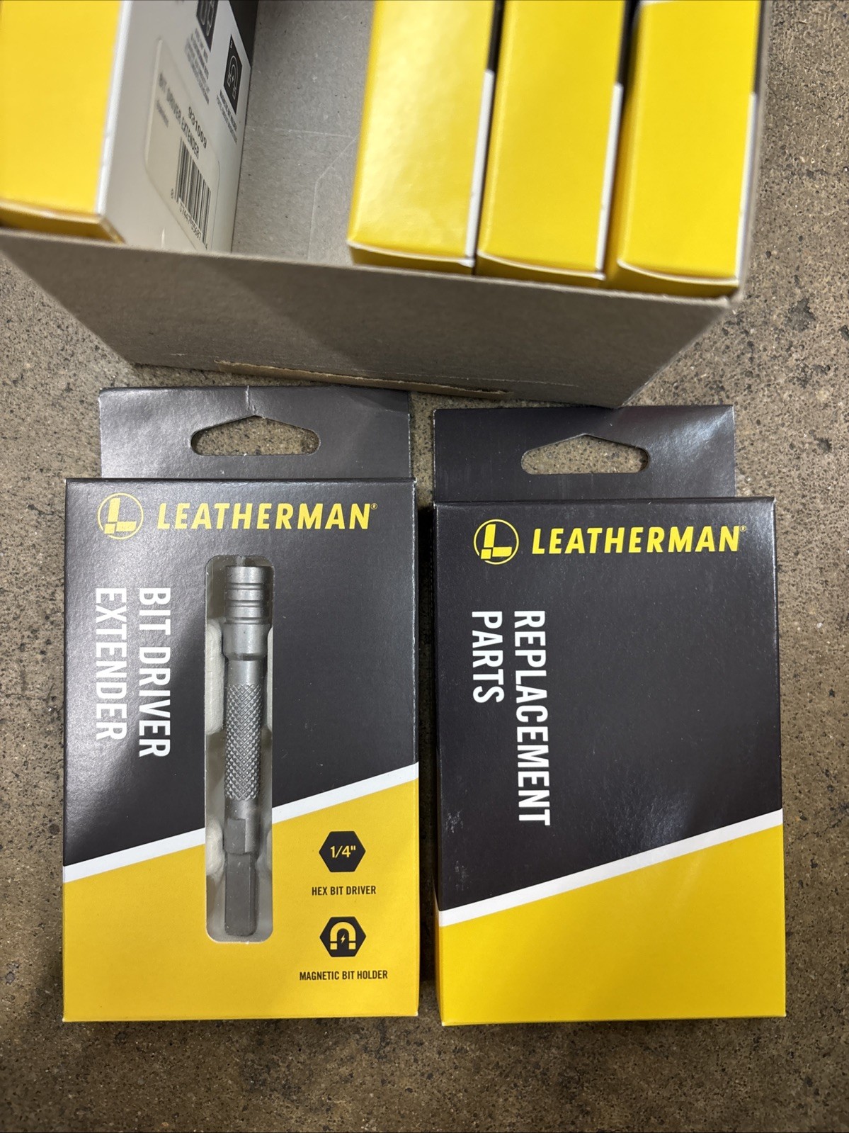 4x Leatherman Replacement Parts & 2x Leatherman Bit Driver Extenders.