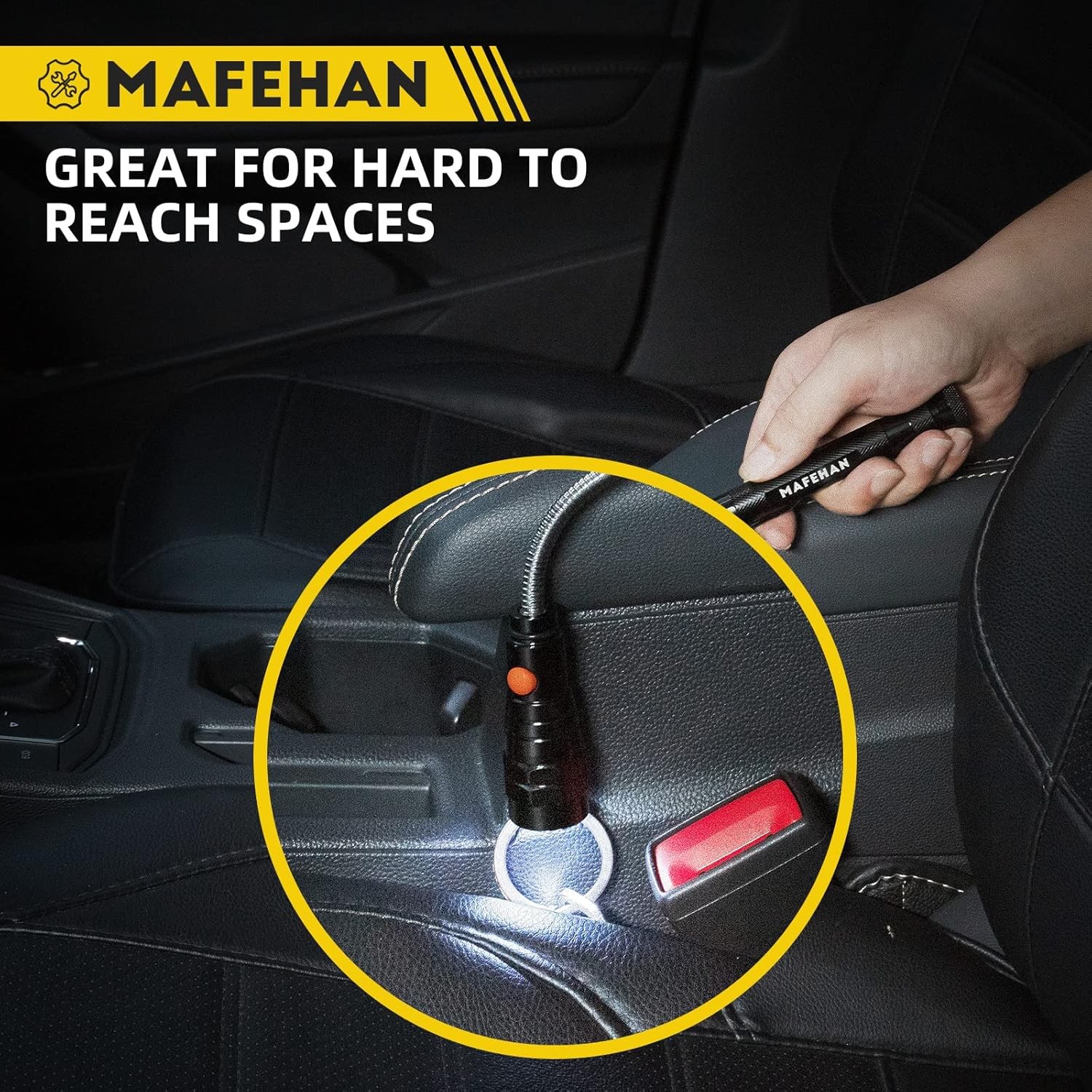 Telescoping Magnetic Pickup Tool with Extendable Flashlight, Unique Mens Gifts f