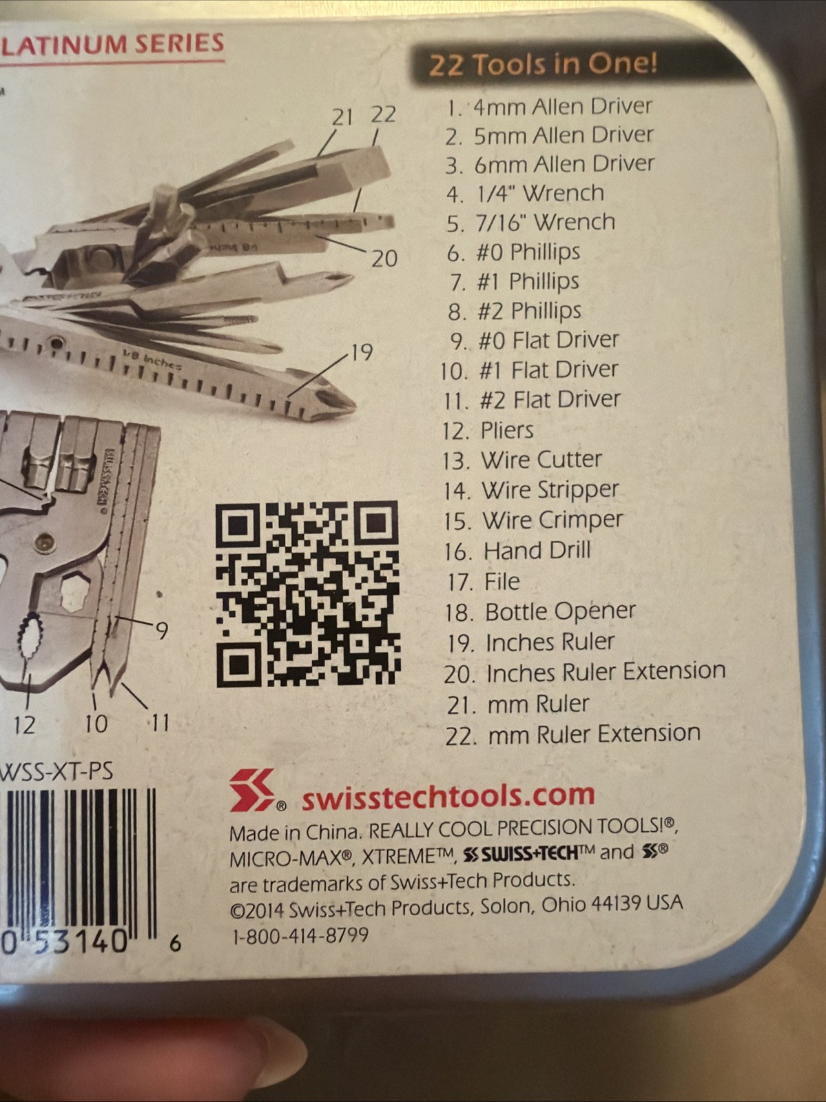 SWISS + TECH Multi Tool 22 in 1 Micro Max Xtreme