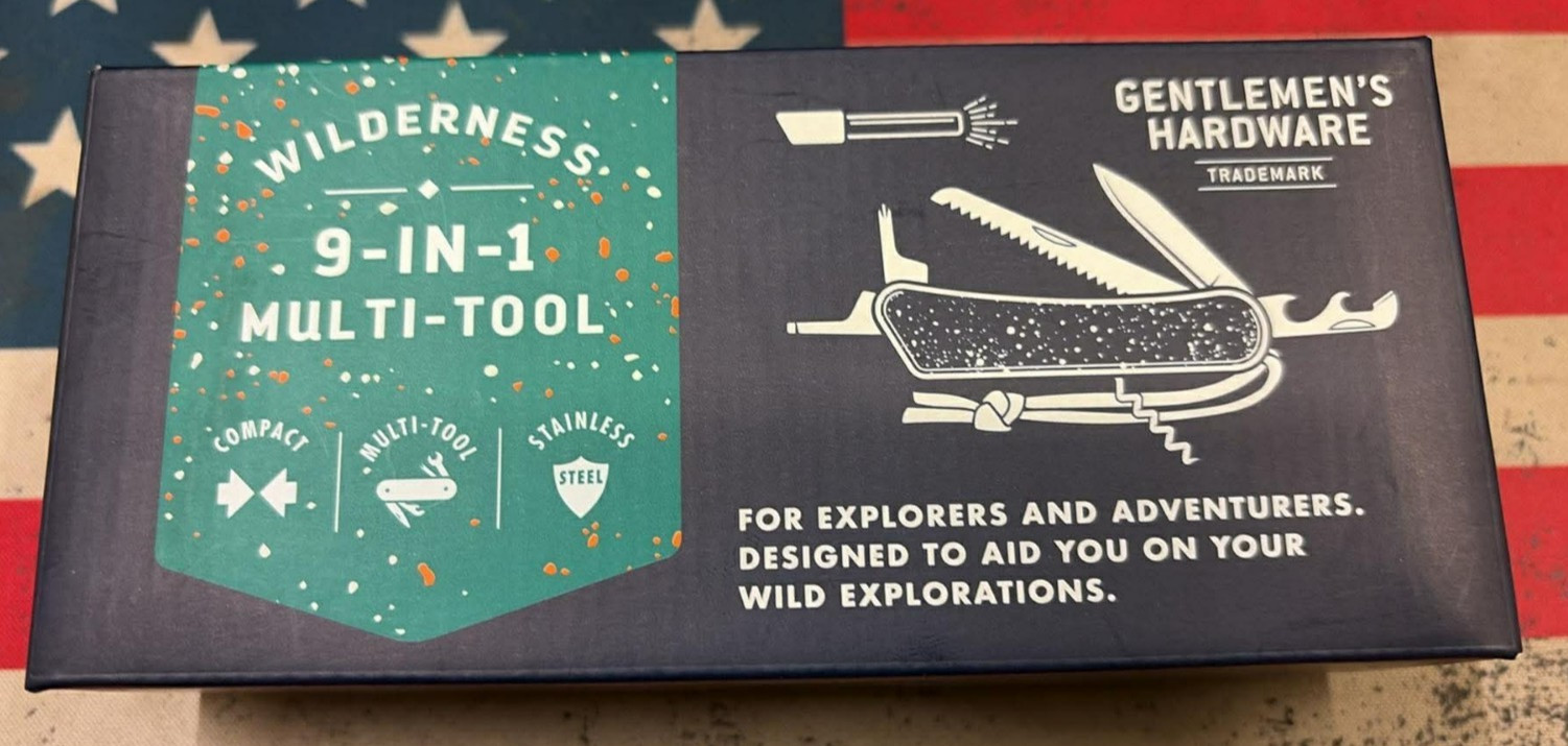 Gentleman’s Hardware 314 Wilderness Multi-Tool 9-in-1 Camping Survival Knife D20