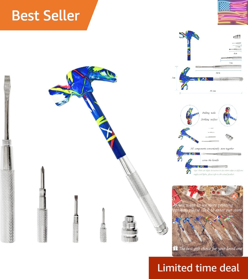 Multifunctional 6 in 1 Floral Hammer and Screwdriver Tool – Multitool Hammer …