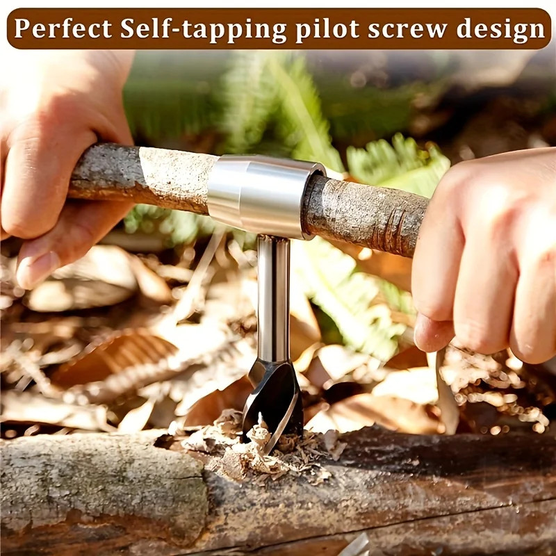 Auger Wrench Outdoor Survival Hand Drill Survival Gear Tool Sports Jungle Crafts