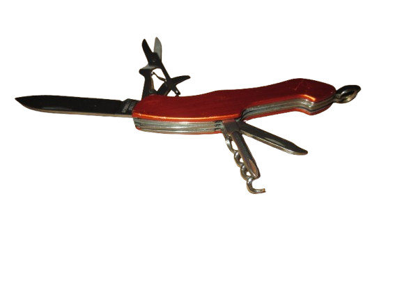 Ozark Trail Orange Multi-Tool Pocket Knife with Stainless Steel Blade & Tools