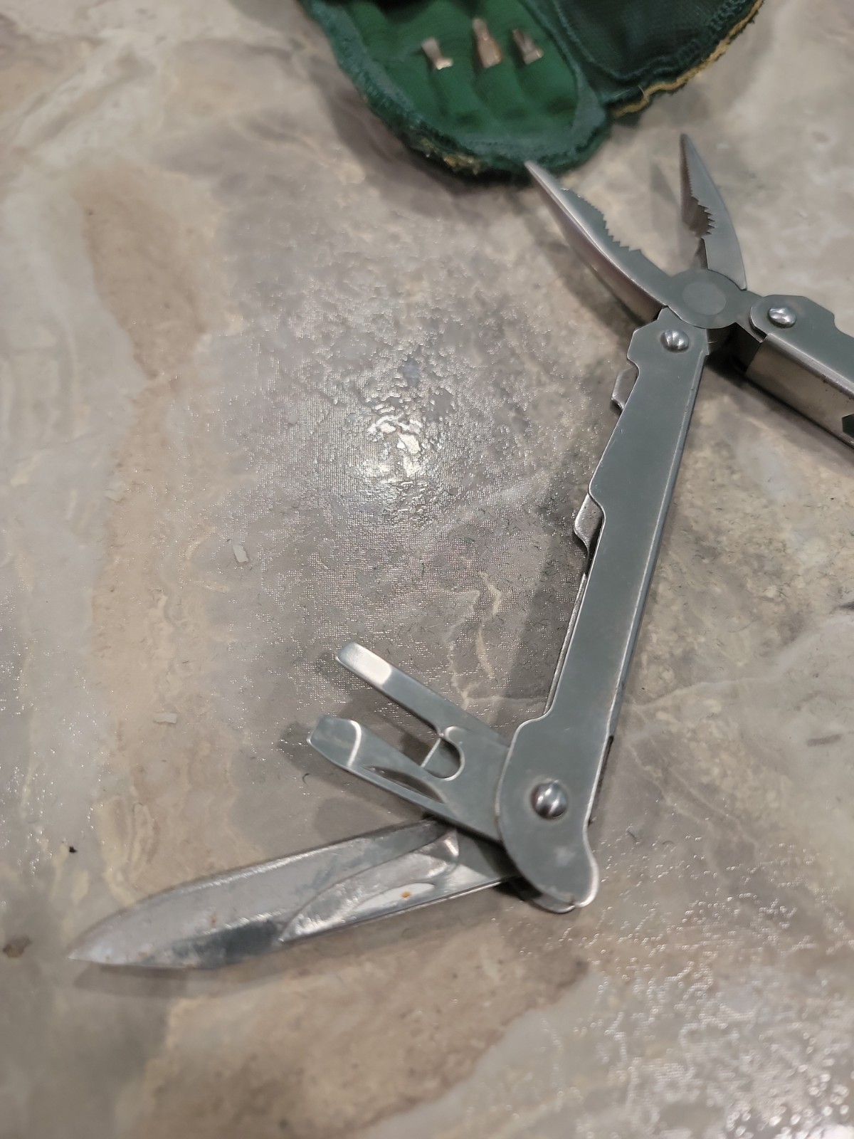 Vintage American Camper Stainless Steel Multi Tool W/ Nylon Case & Bits Pat Pend