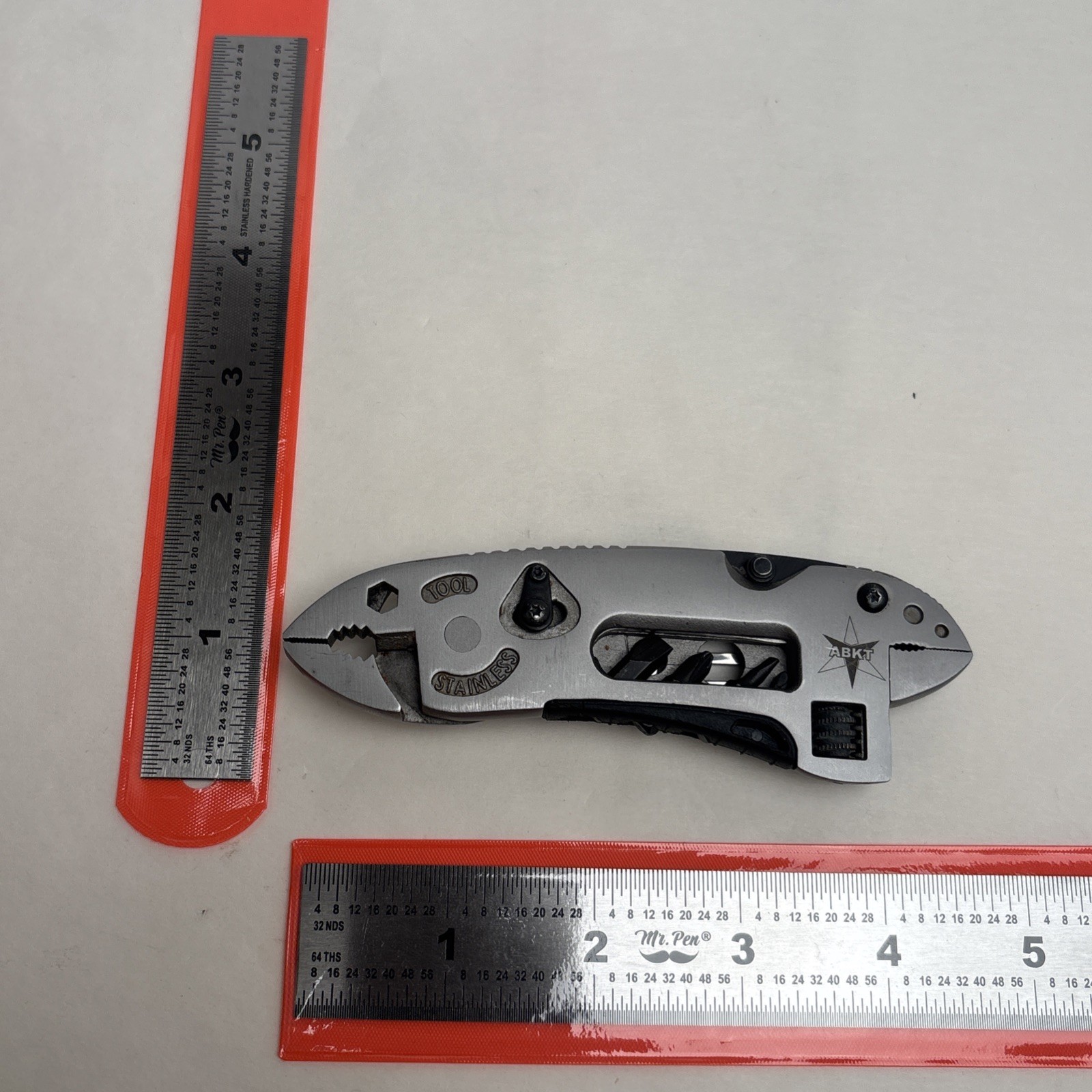 ABKT Multi Tool Set Adjustable Wrench Screwdriver Pliers Knife Survival Gear