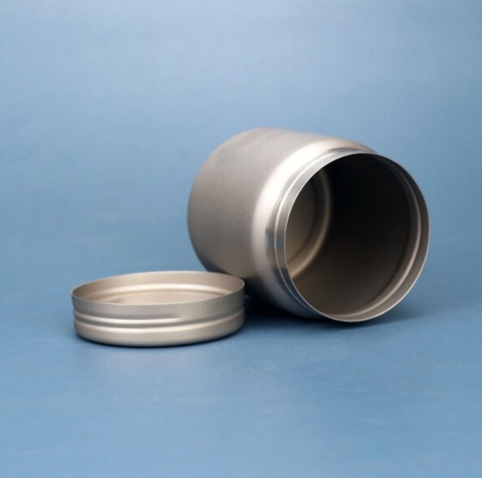 Pure Titanium Pill Box Portable Tea Can Storage Medicine Bottle EDC Tool