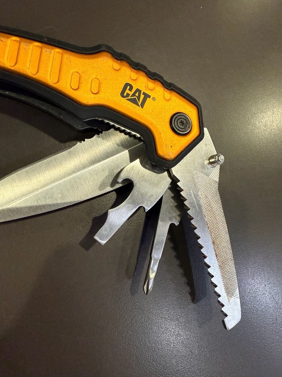 CAT XL 9-in-1 Folding Multi-Tool with Pliers and Stainless Steel Blades