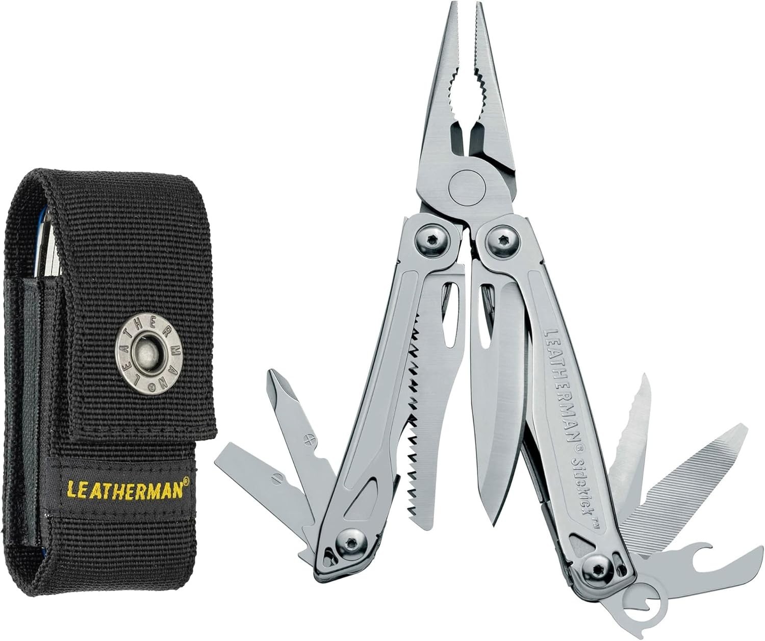 Leatherman 420HC Stainless Steel Pocket-size Sidekick 14-in-1 Multitool