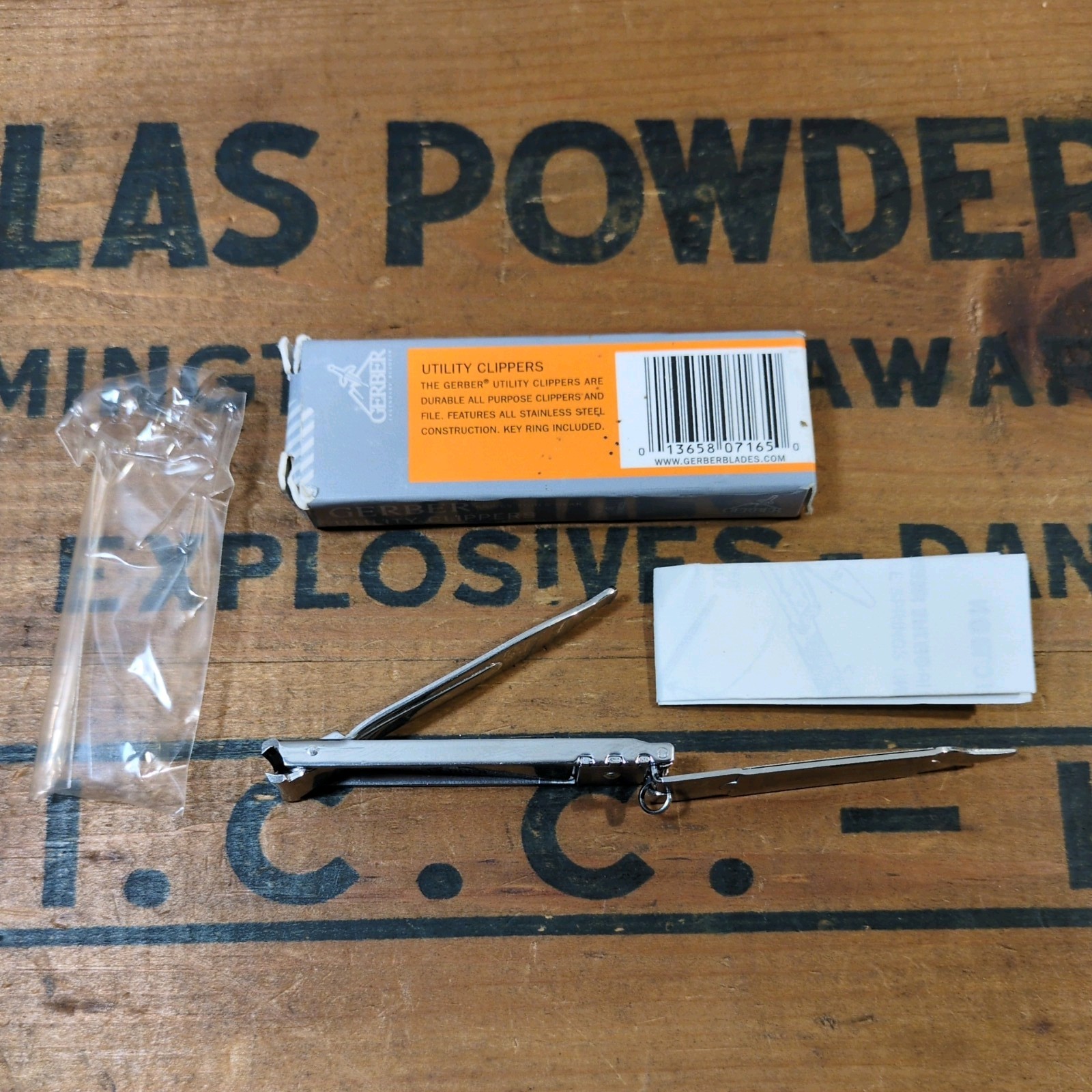 Gerber Utility Clippers W/ Key Ring, File, Screwdriver, Original Box