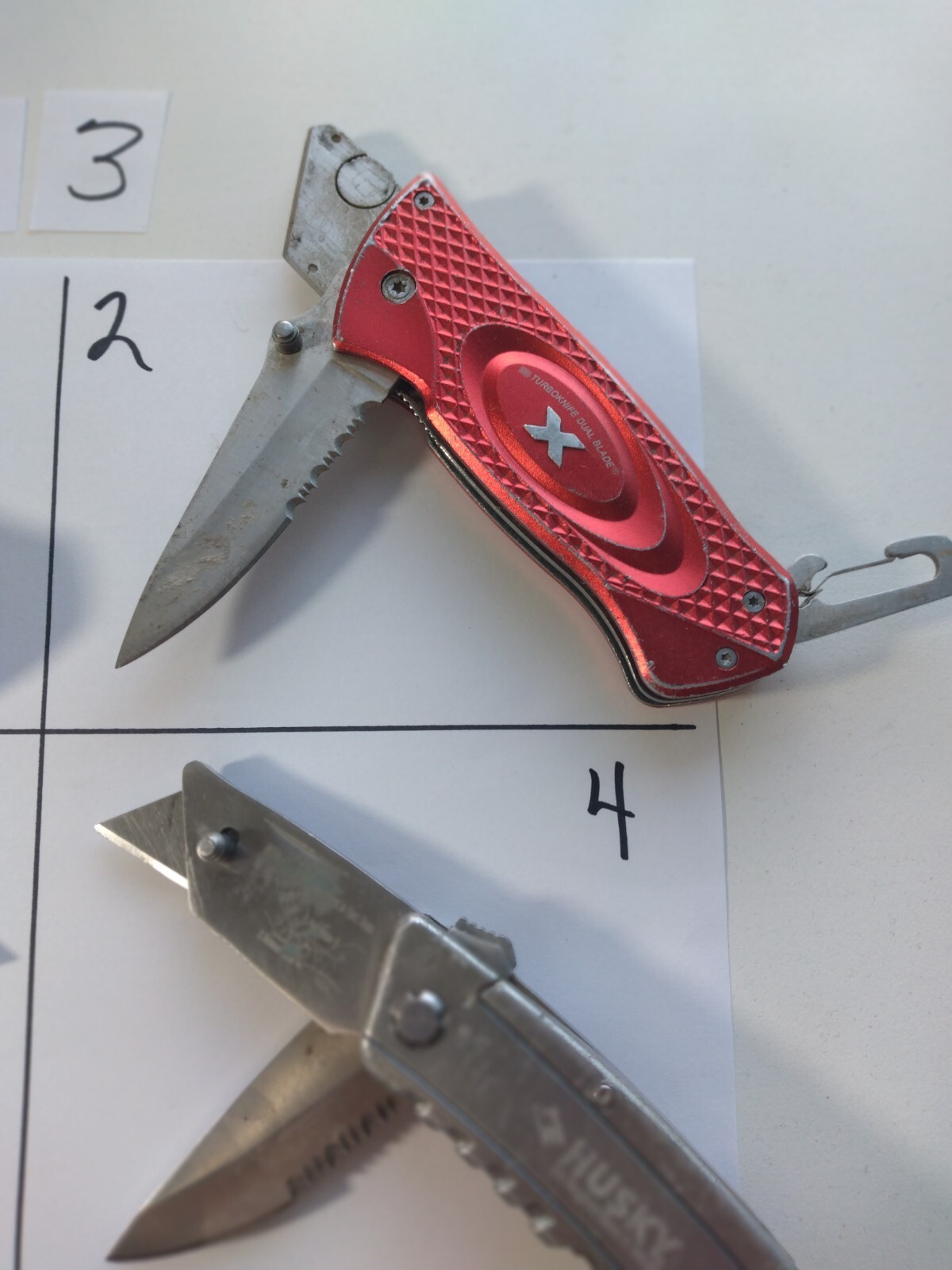 HUSKY, MULTI TOOL FLDING UTIL KNIFE 2 TO CHOOSE FROM $10 EACH OR BEST OFFER WINS