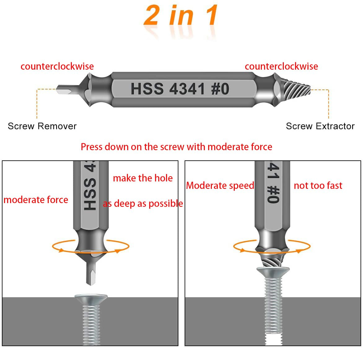 Damaged Screw Extractor Set Rusty Nuts Tools Bolts Drill Bits Remover Stripped