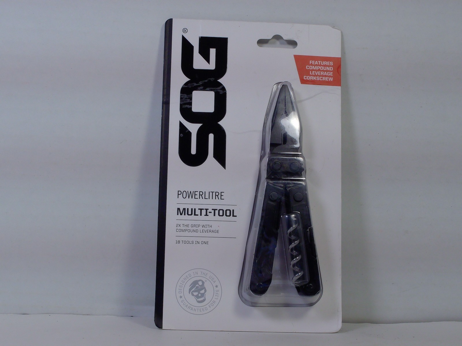 SOG PowerLitre Multi-Tool – 5″ – 18 Tools in One – (PL1002-CP) – New in Package