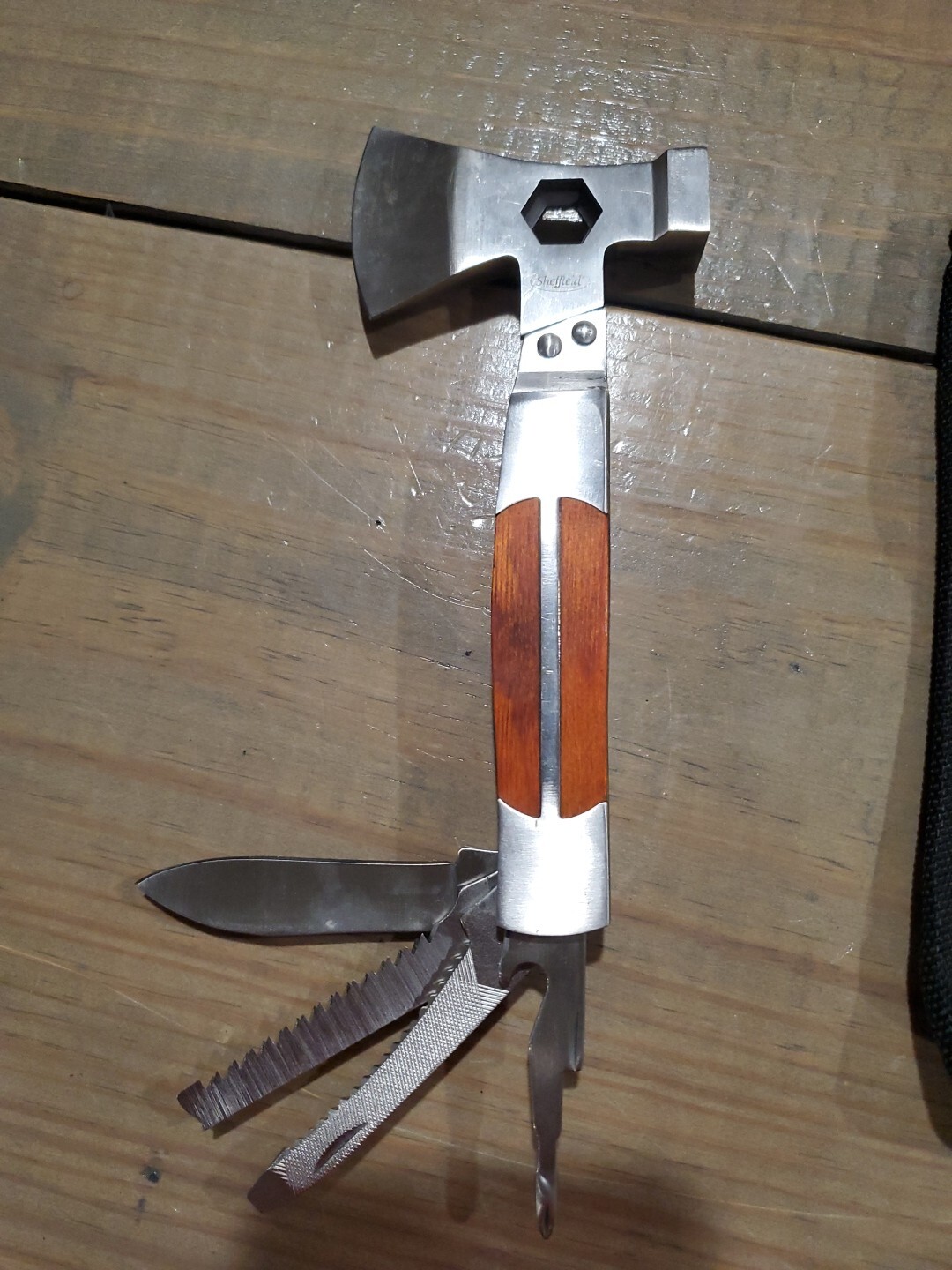 Multi Tools Purpose Camping Emergency Survival Axe Hatchet Hammer Gear Kit Set