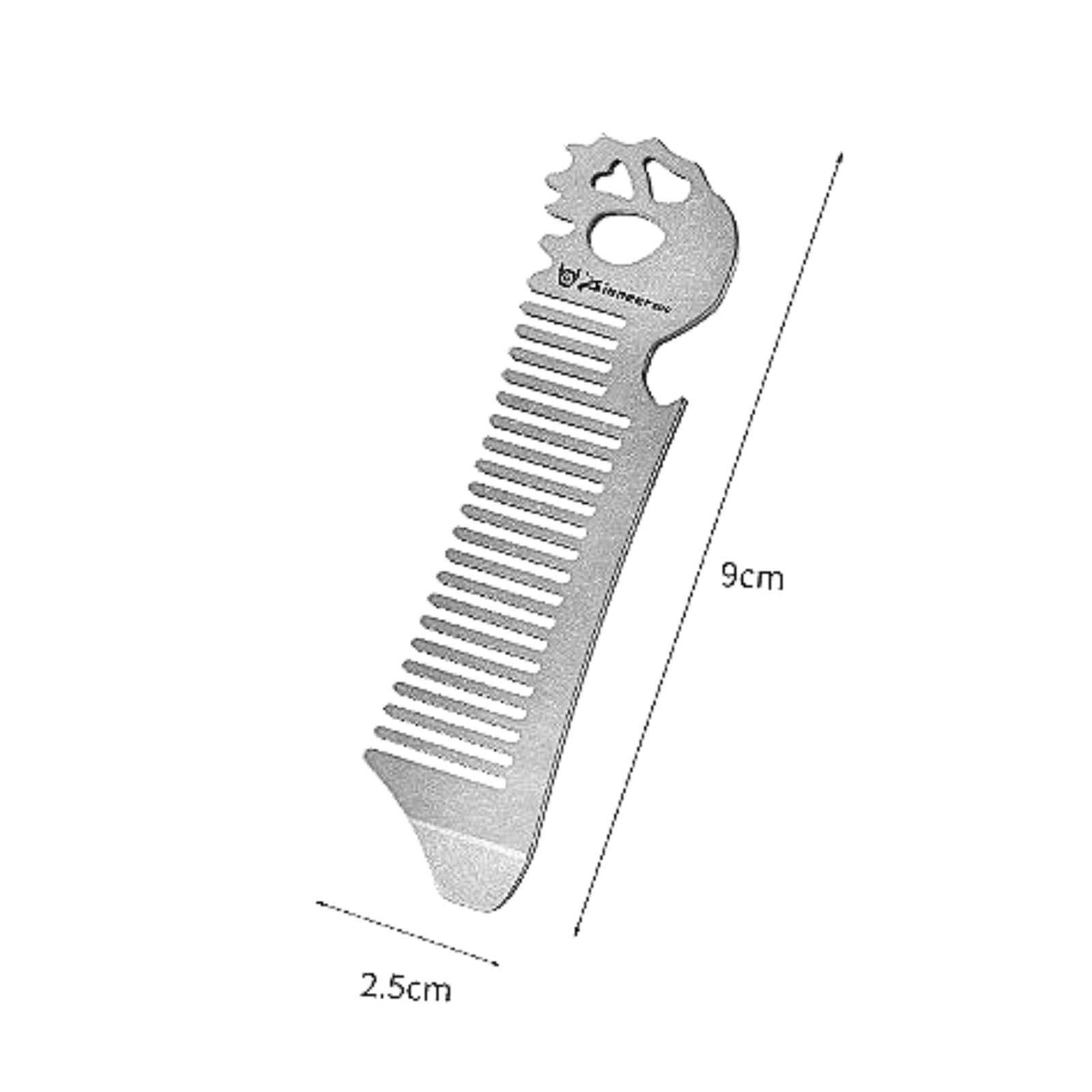 RIHE Design TC4 TITANIUM PRY Bar TOOL Ghost EDC bottle opener Comb