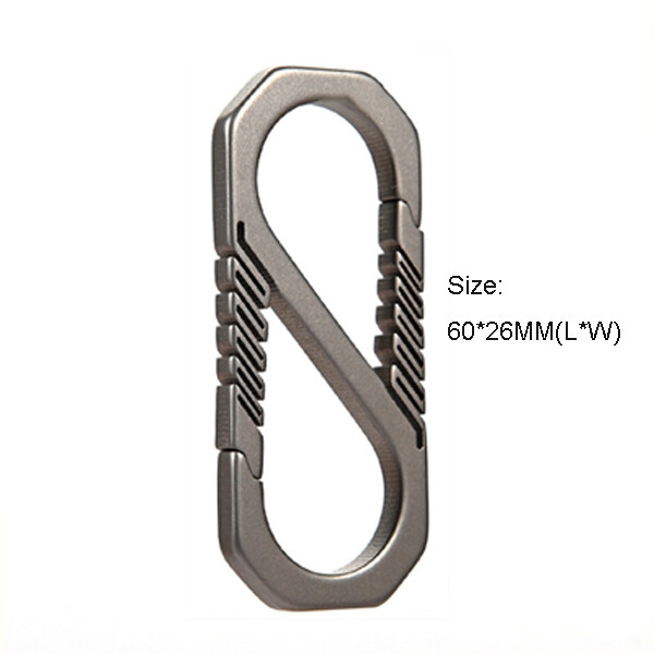 Portable Titanium Alloy Keychain +32MM Key Ring EDC Quick Hanging Buckle Tool