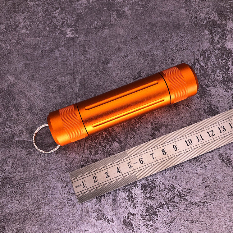 Outdoor EDC Aluminium Alloy Waterproof Case Pill Box Keychain Pendant Storage