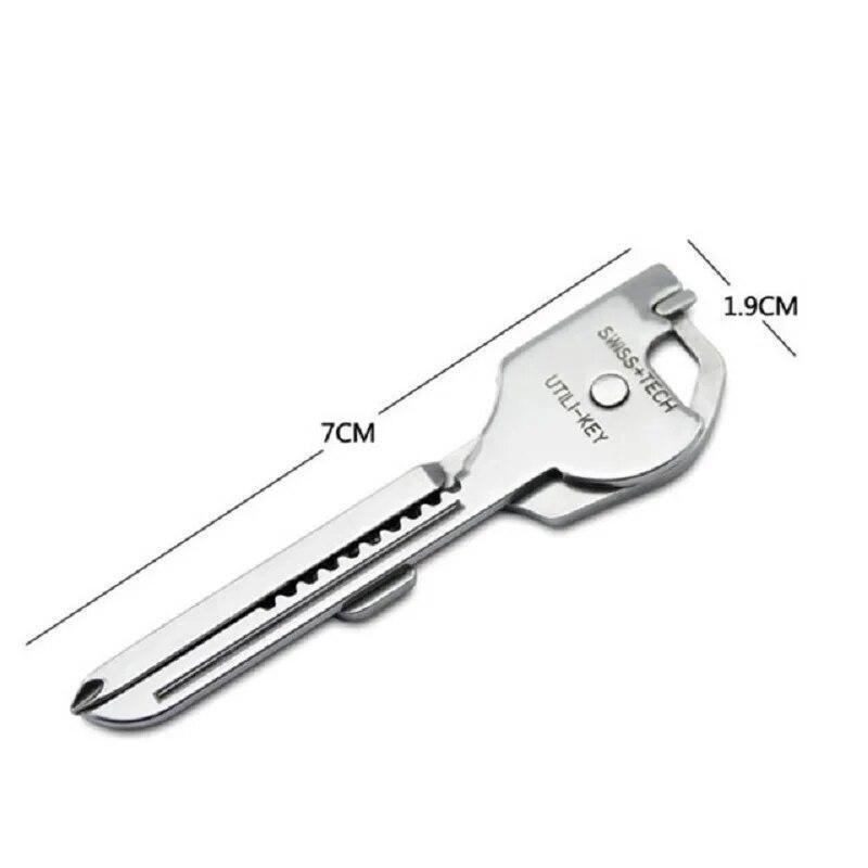 6 in 1 Utili-key Multi Tool Keyring Knife Screwdriver Outdoor Camping Survival