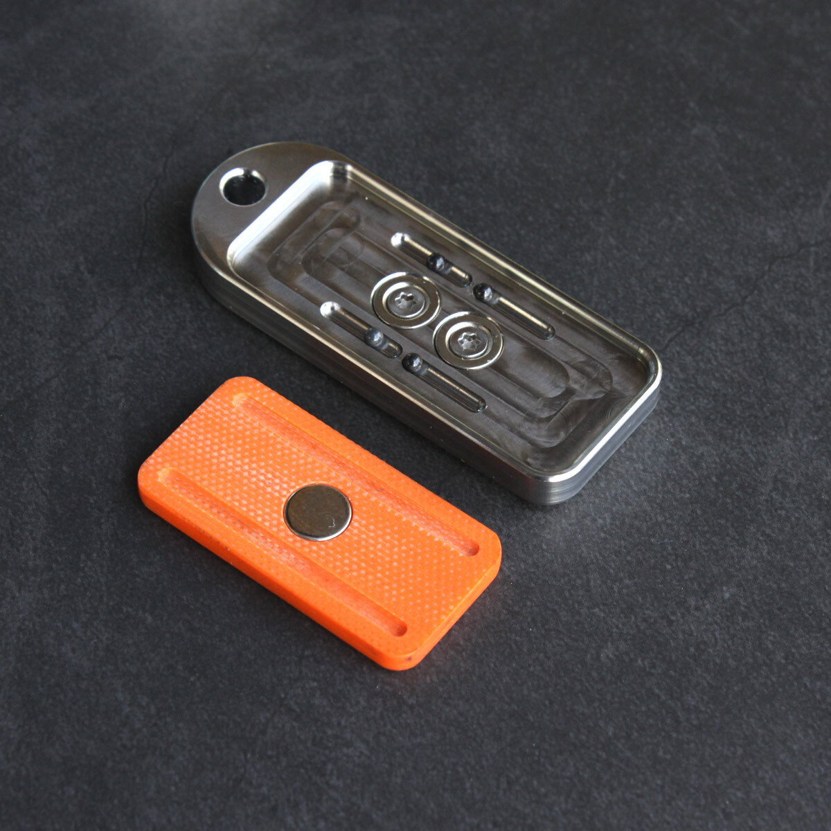 Click Clicker Magnetic Push Card Hand Fidget decompression Pocket EDC Magic Gift