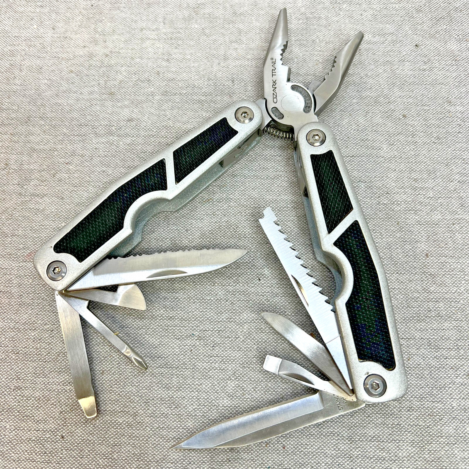 Ozark Trail Multiforce Multi-Tool Stainless Steel Plier Knife Saw Sheath