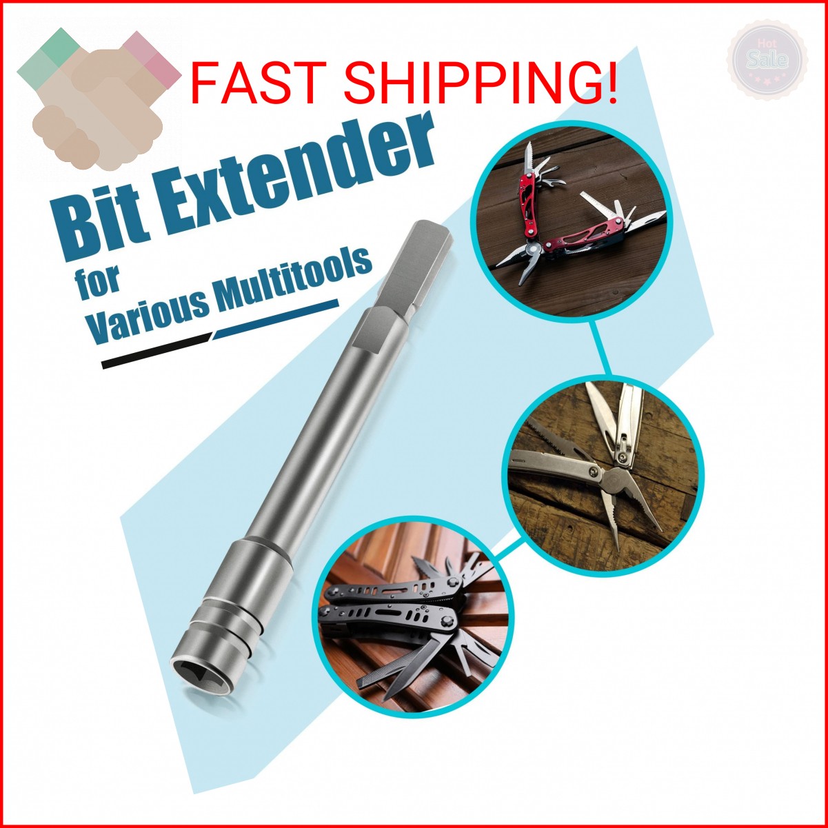 Dreyoo Bit Driver Extender Add-on Accessory for Multi-Tools,1/4″ Hex Bits Adapte