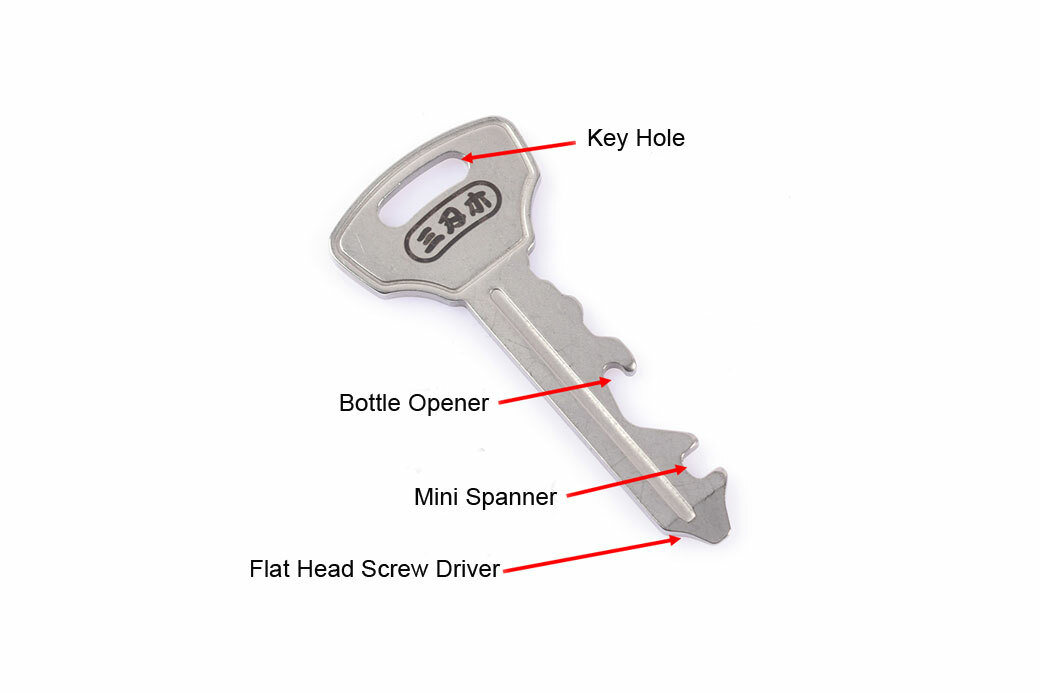 Sanrenmu GJ040Z Key chain Multi EDC Tools Bottle Opener Screwdriver w/ Key Ring
