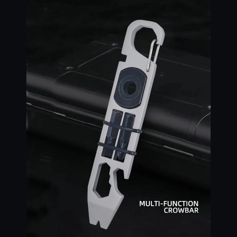 EDC Stainless Steel Keychain Pocket Pry Bar Crowbar Opener Outdoor Multi Tools
