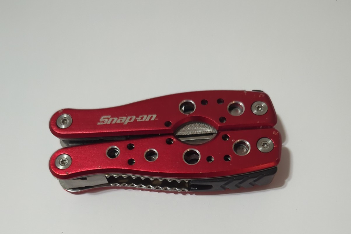Snap-On Tools Red Multi-Tool Folding Pocket Knife w/ Pliers – Compact Tool