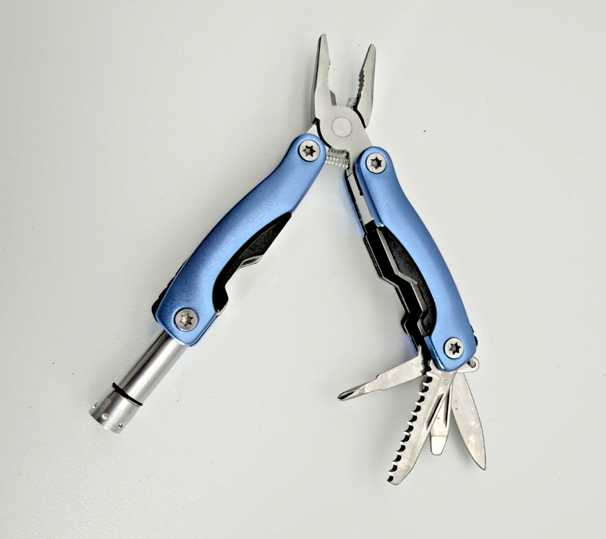 Axe Mini Multi Tool Pliers Knife LED Flashlight Screwdriver EDC w/ Sheath